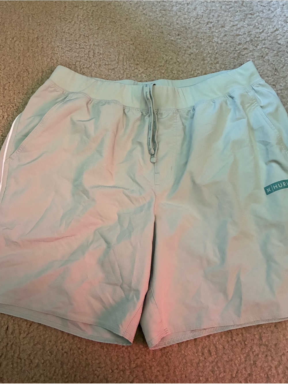 Hurley Men’s Light Sea Foam Green Casual Shorts